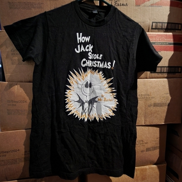 Nightmare Before Christmas How Jack Stole Christmas Black Graphic Tee Women’s S - Picture 1 of 6